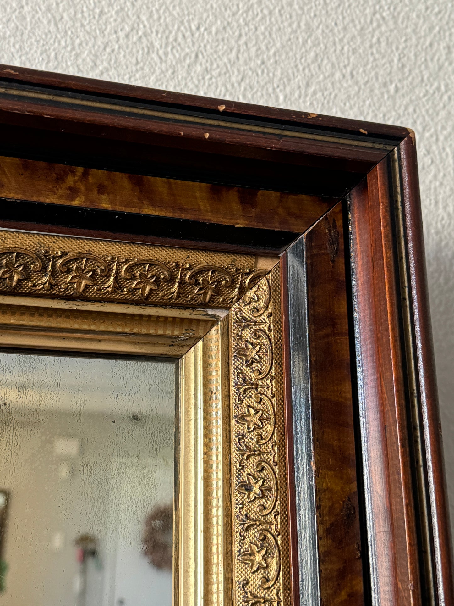 Antique Victorian Wood and Gilt Mirror