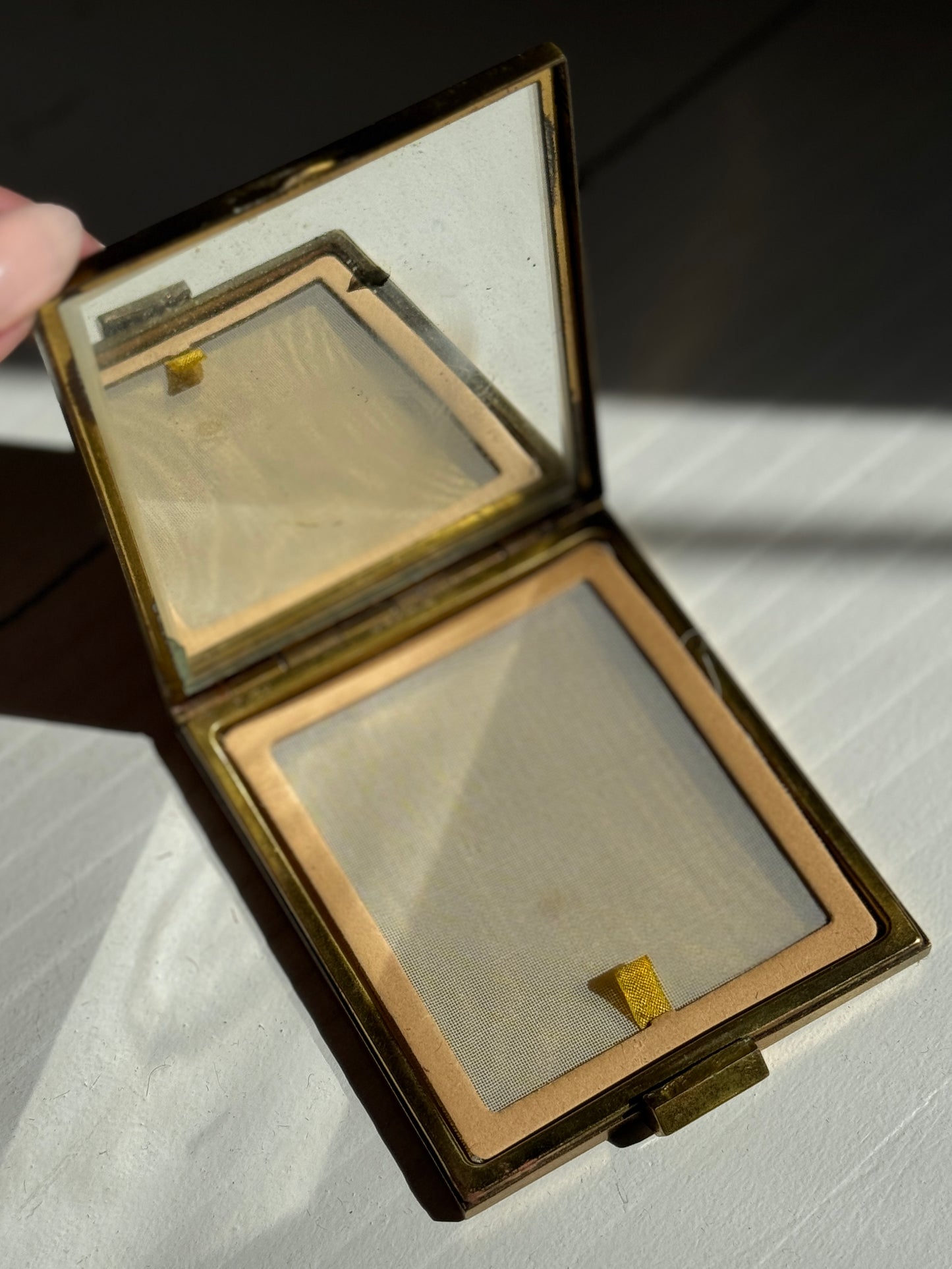 Hand-Painted Tortoiseshell Makeup Compact of the Eiffel Tower