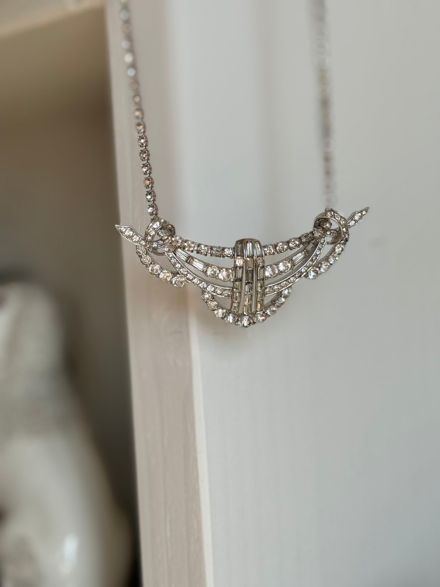 Vintage Signed Boucher Rhinestone Necklace