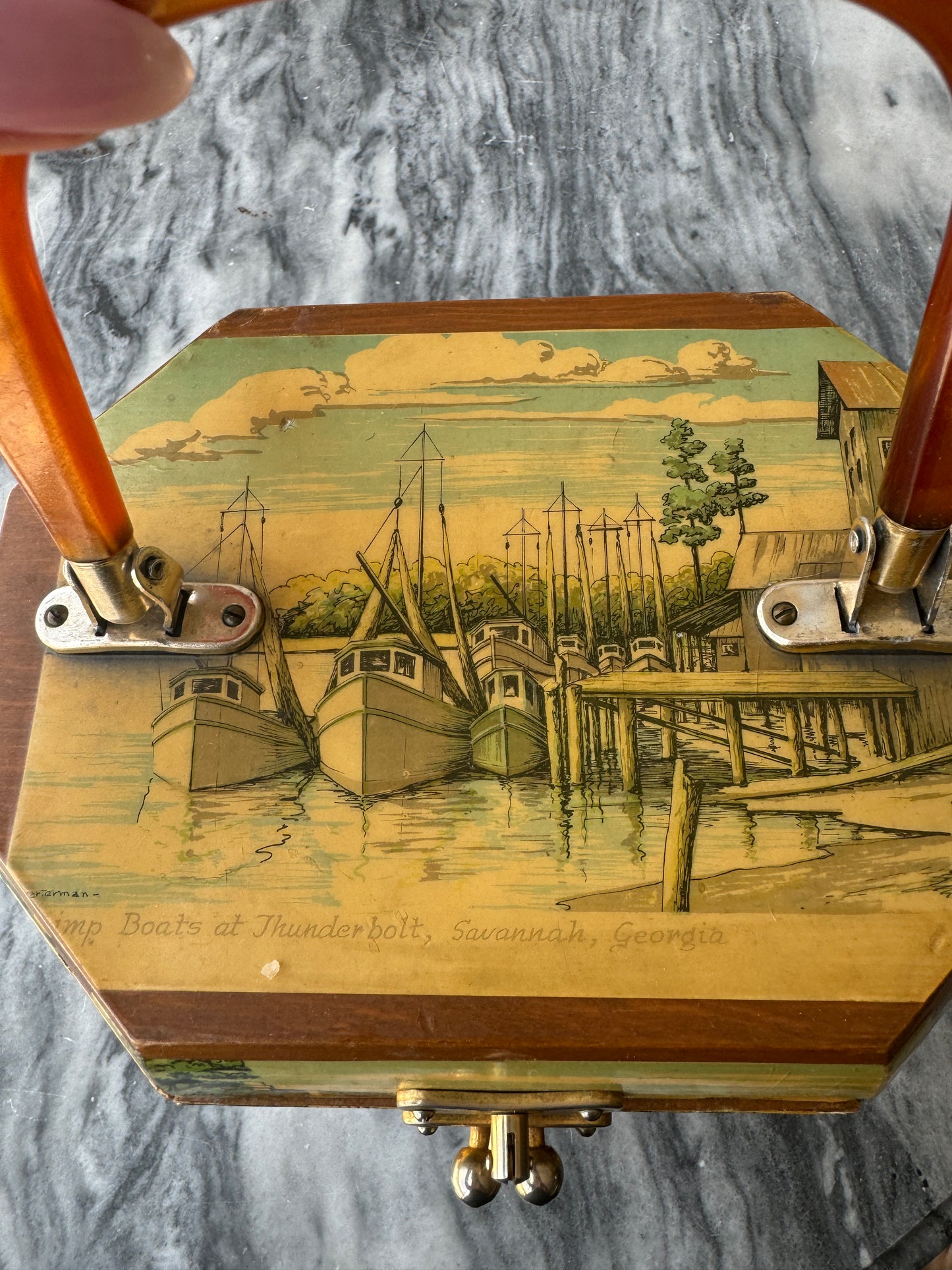 Vintage Decoupage Handbag