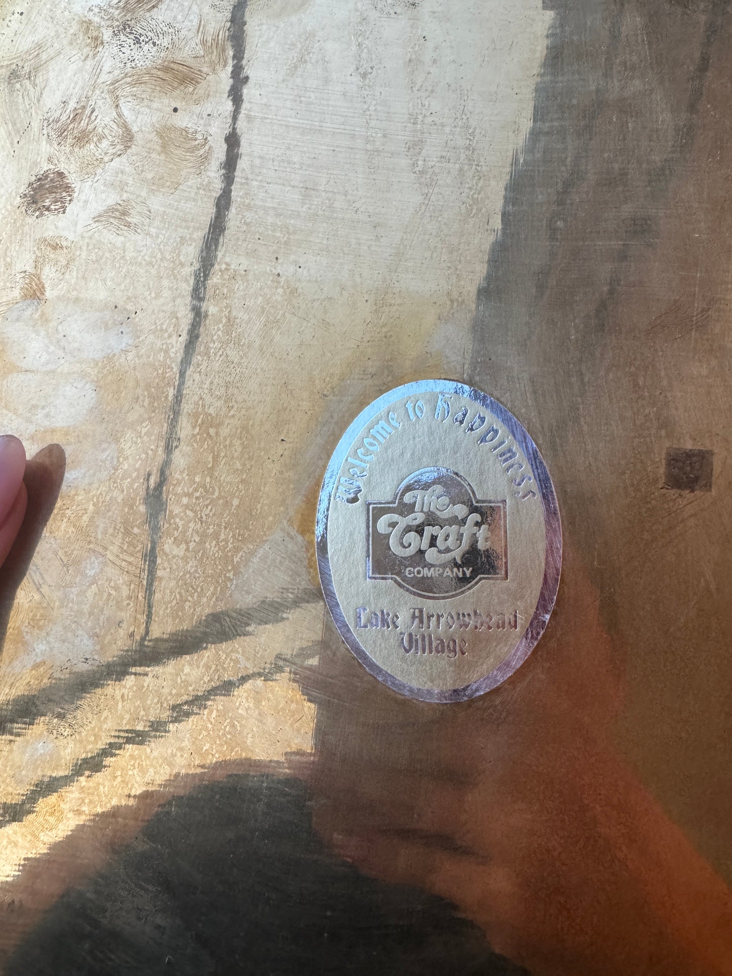 Vintage Brass Bamboo Tray