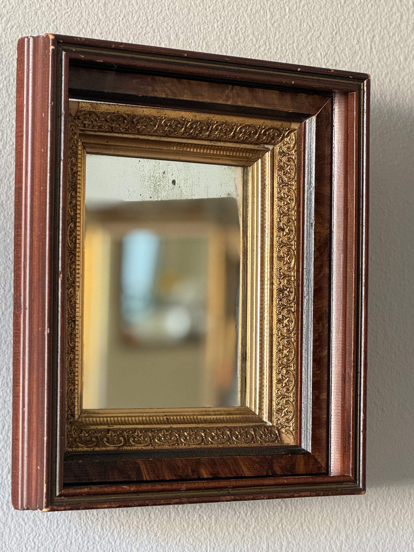 Antique Victorian Wood and Gilt Mirror