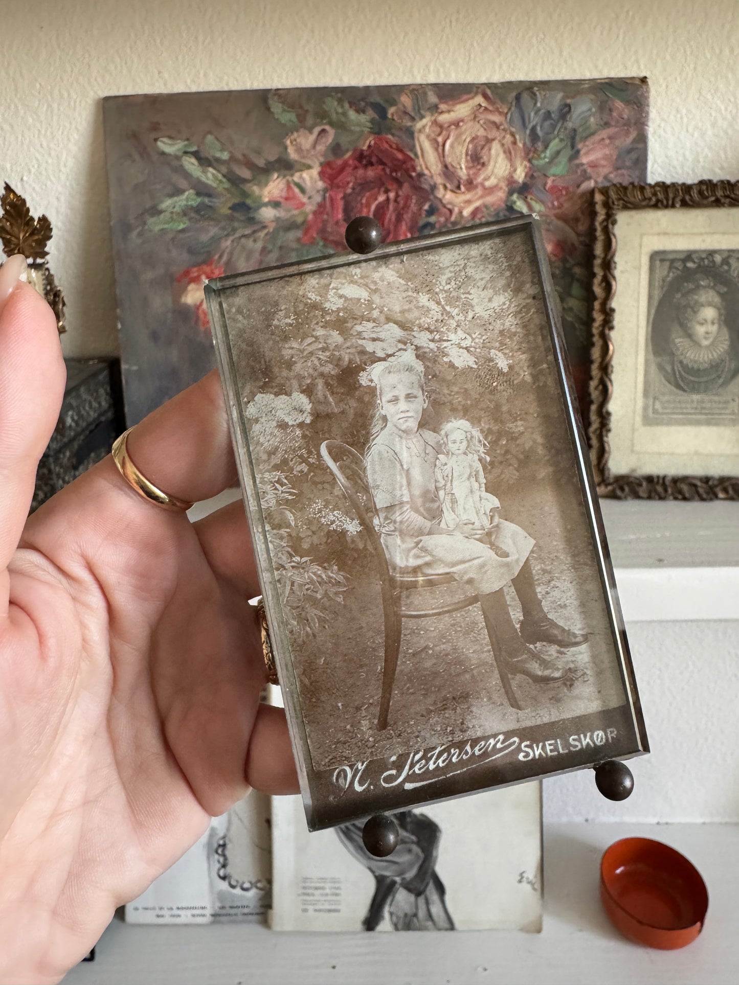 Early 1900’s Beveled Glass Picture Frame