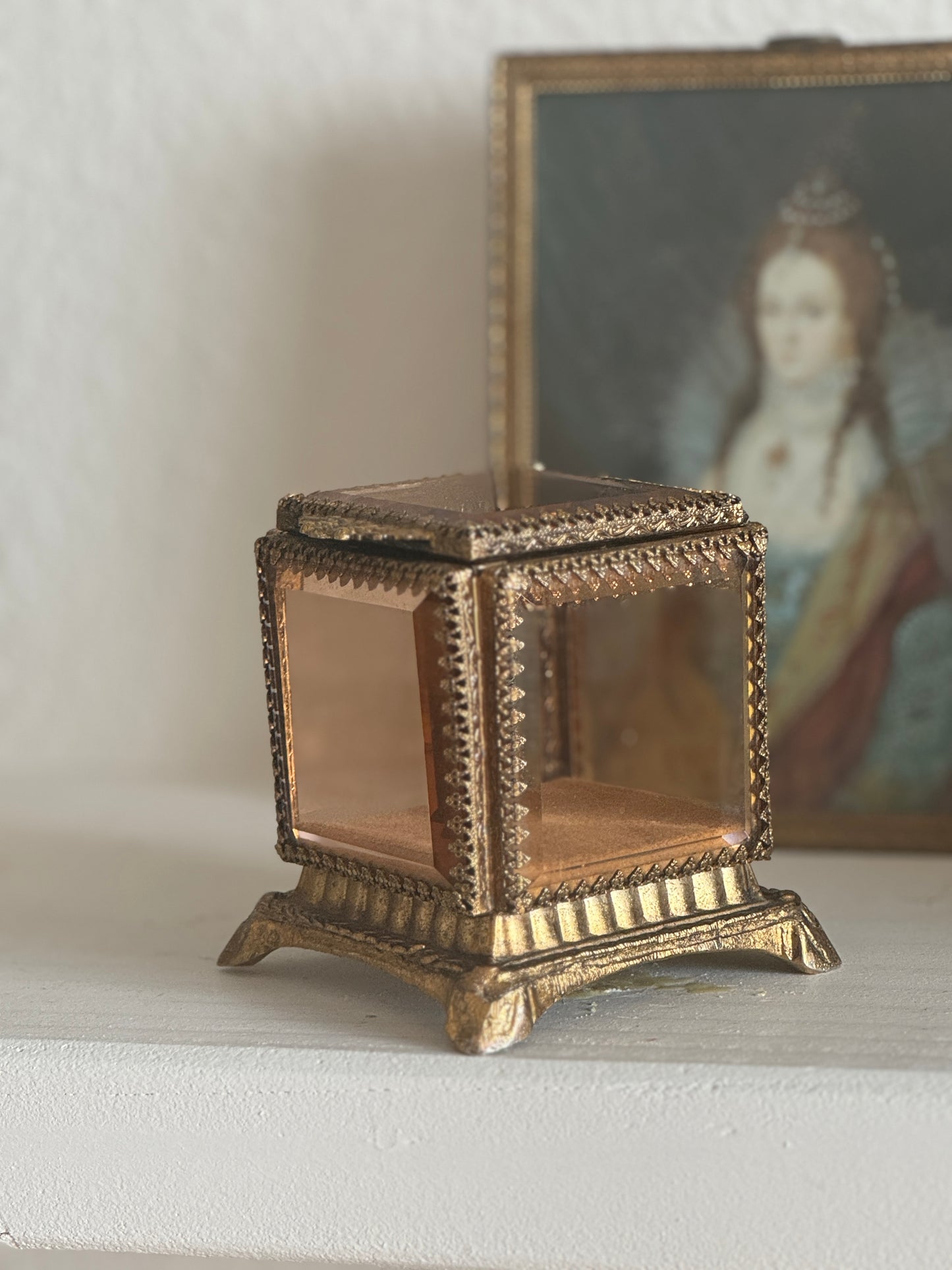 RARE Vintage Rosegold Jewerly Casket