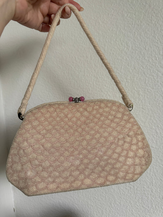 The Colette Bag, 1950’s French Pink Micro-Beaded Purse