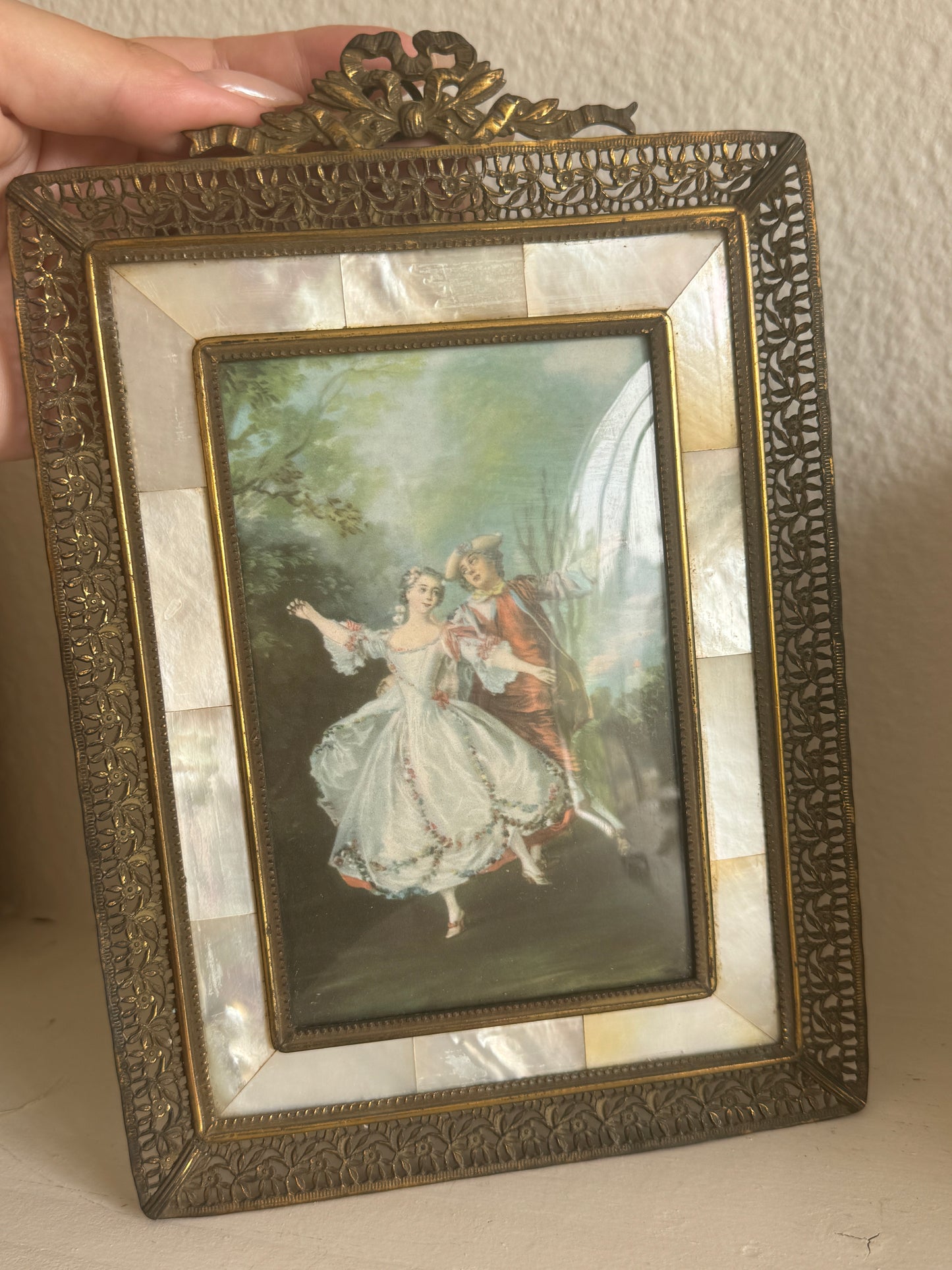 Antique French Frame, Mother of Pearl