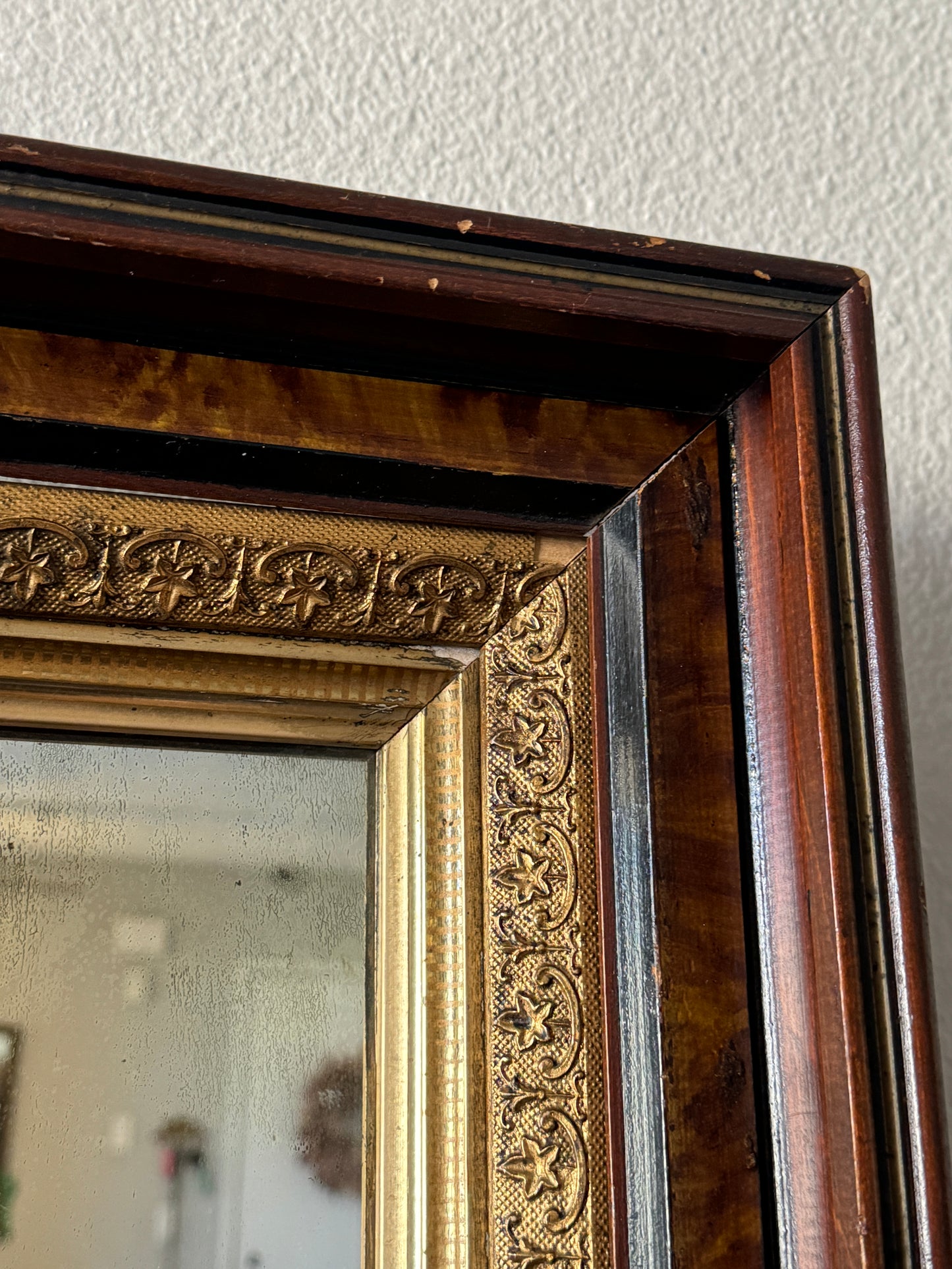 Antique Victorian Wood and Gilt Mirror