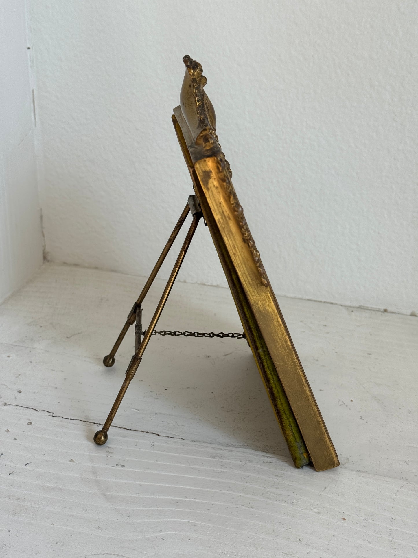 Antique French Gilt Ormolu Photo Frame with Easel Back, 8x6inches