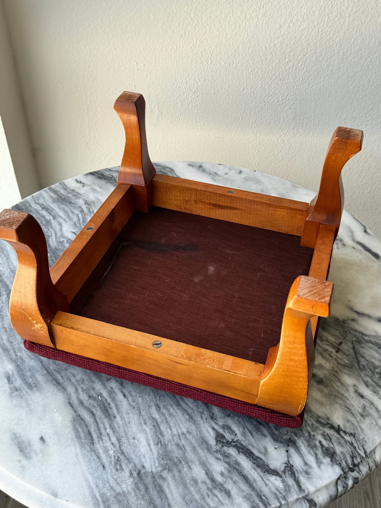 Vintage Dog Stool, Hand- Stitched