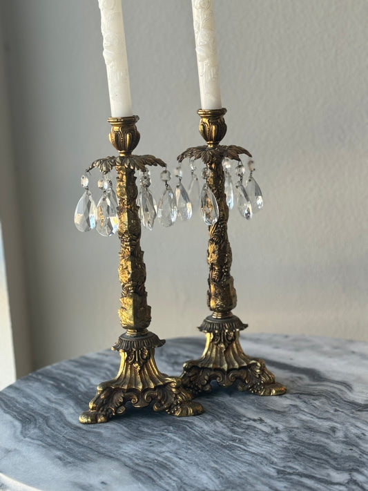 Pair of Vintage French Candlesticks