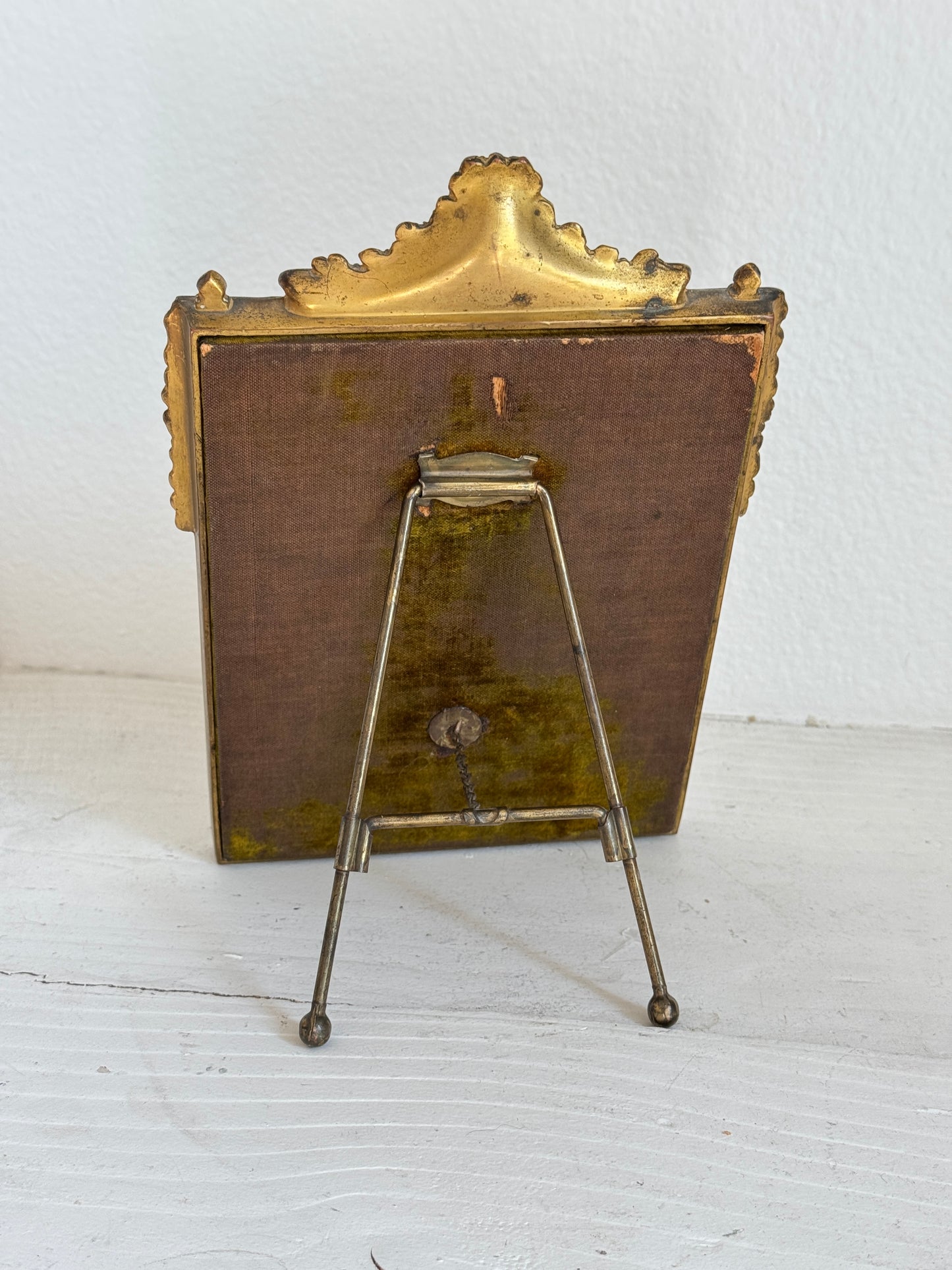 Antique French Gilt Ormolu Photo Frame with Easel Back, 8x6inches