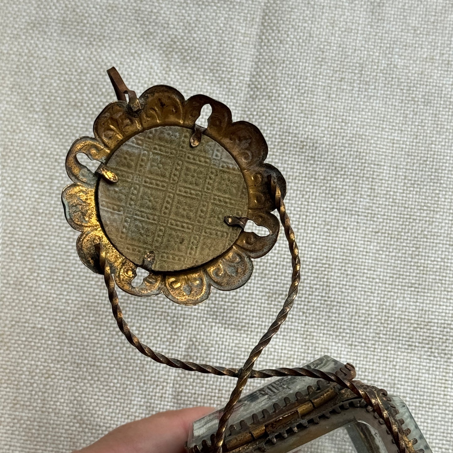 Antique French Eglomisé Souvenir Casket “Pont Alexandre III, Paris,” circa 1900