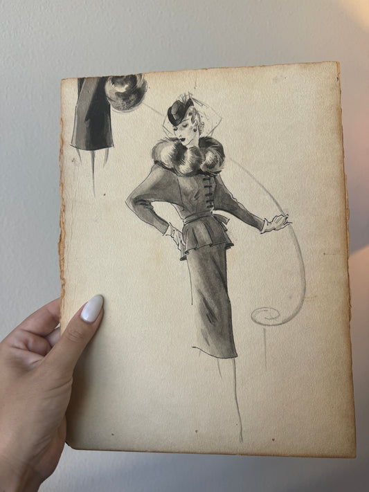 Vintage Fashion Sketch