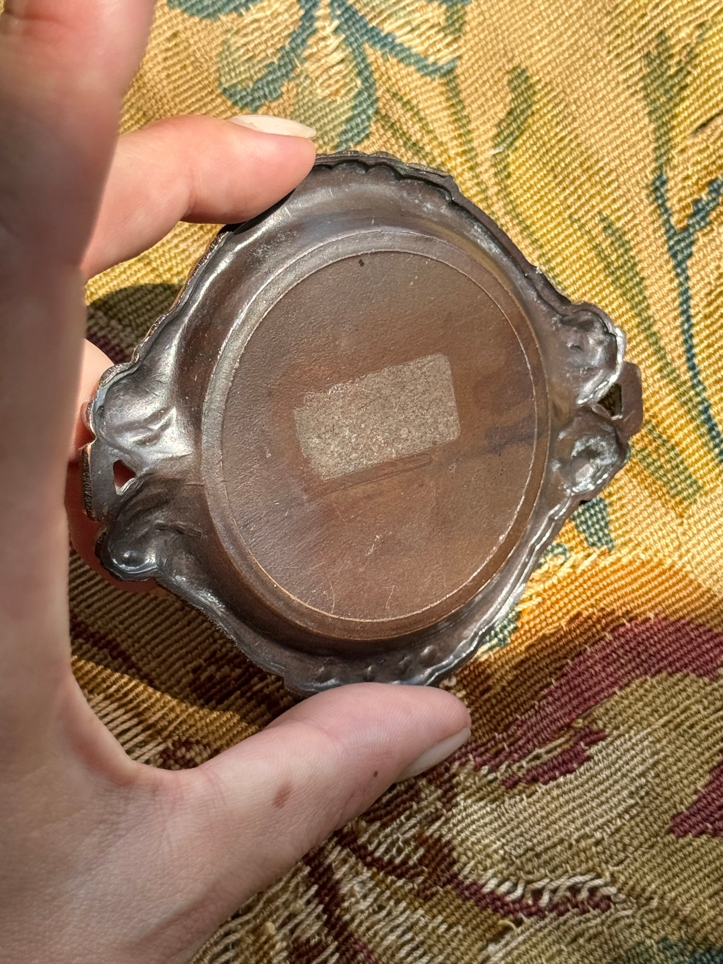 Vintage French "Souvenir de Paris" Metal Trinket Dish
