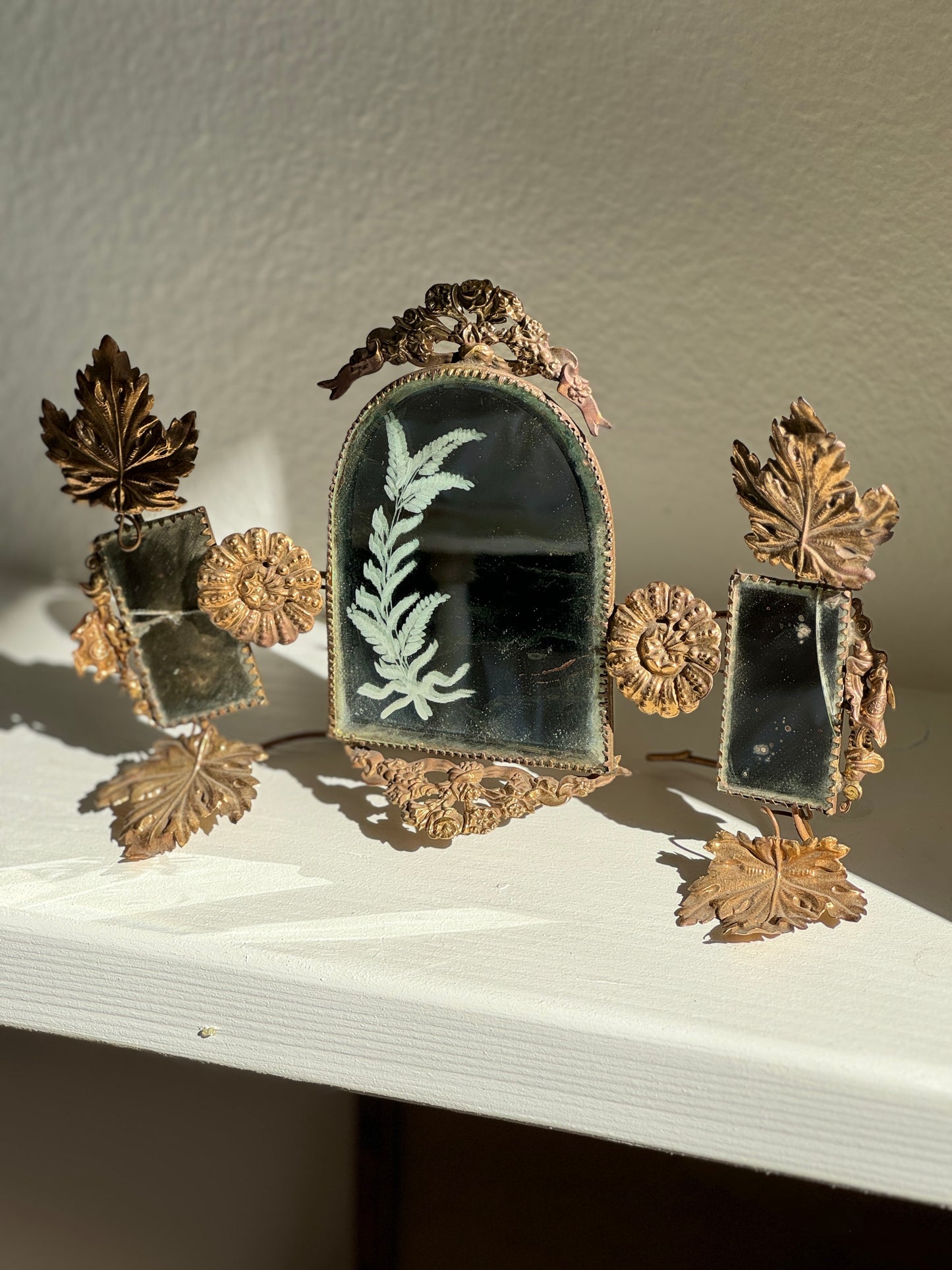 French/ Victorian Era Mirrored Stand, From Bridal Shrine