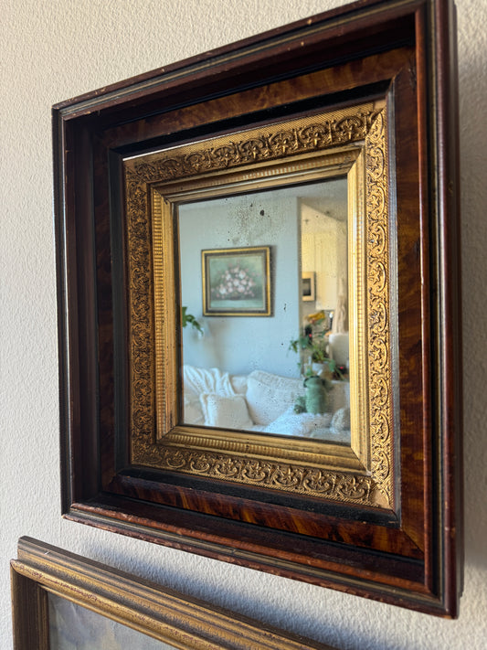 Antique Victorian Wood and Gilt Mirror