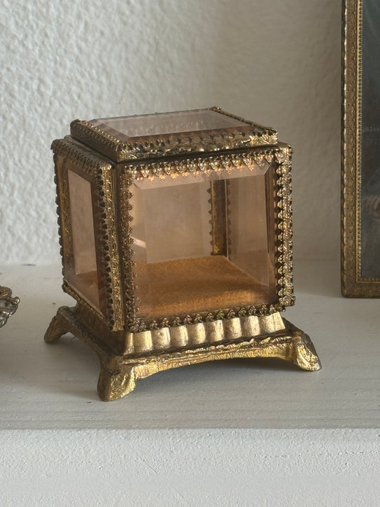 RARE Vintage Rosegold Jewerly Casket