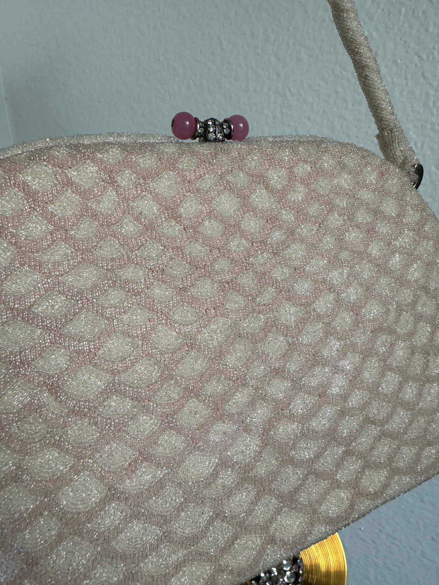 The Colette Bag, 1950’s French Pink Micro-Beaded Purse