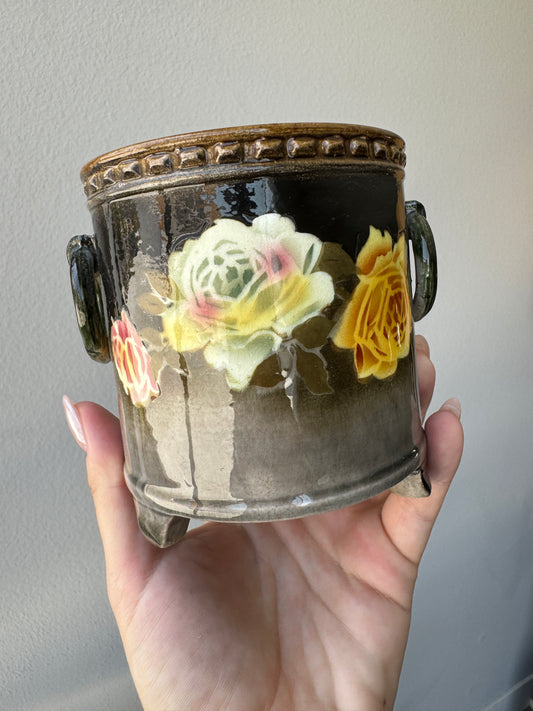 Czech Flower Pot- Hand Painted