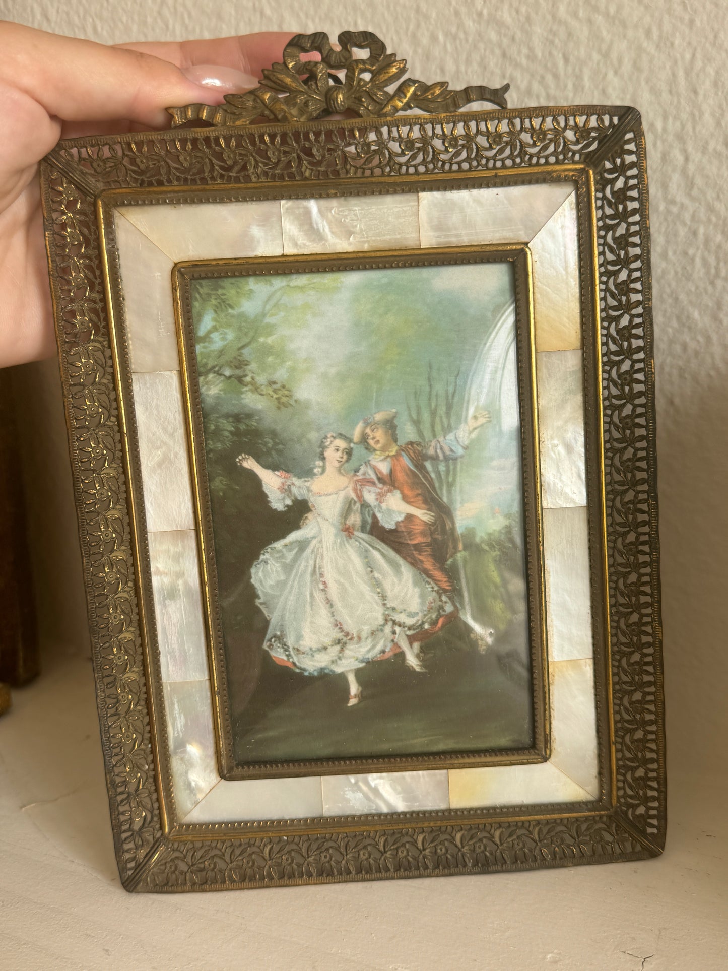 Antique French Frame, Mother of Pearl