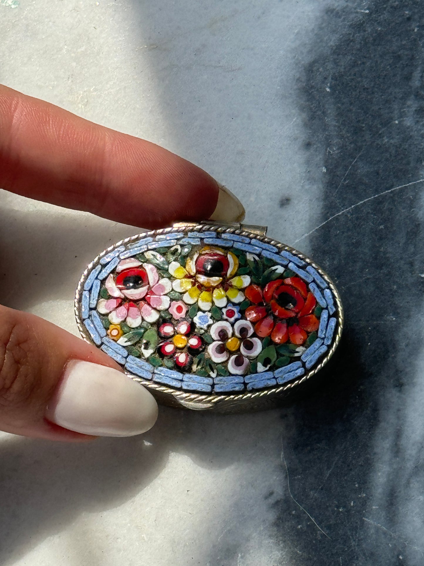 Vintage Micro-Mosaic Pill Box