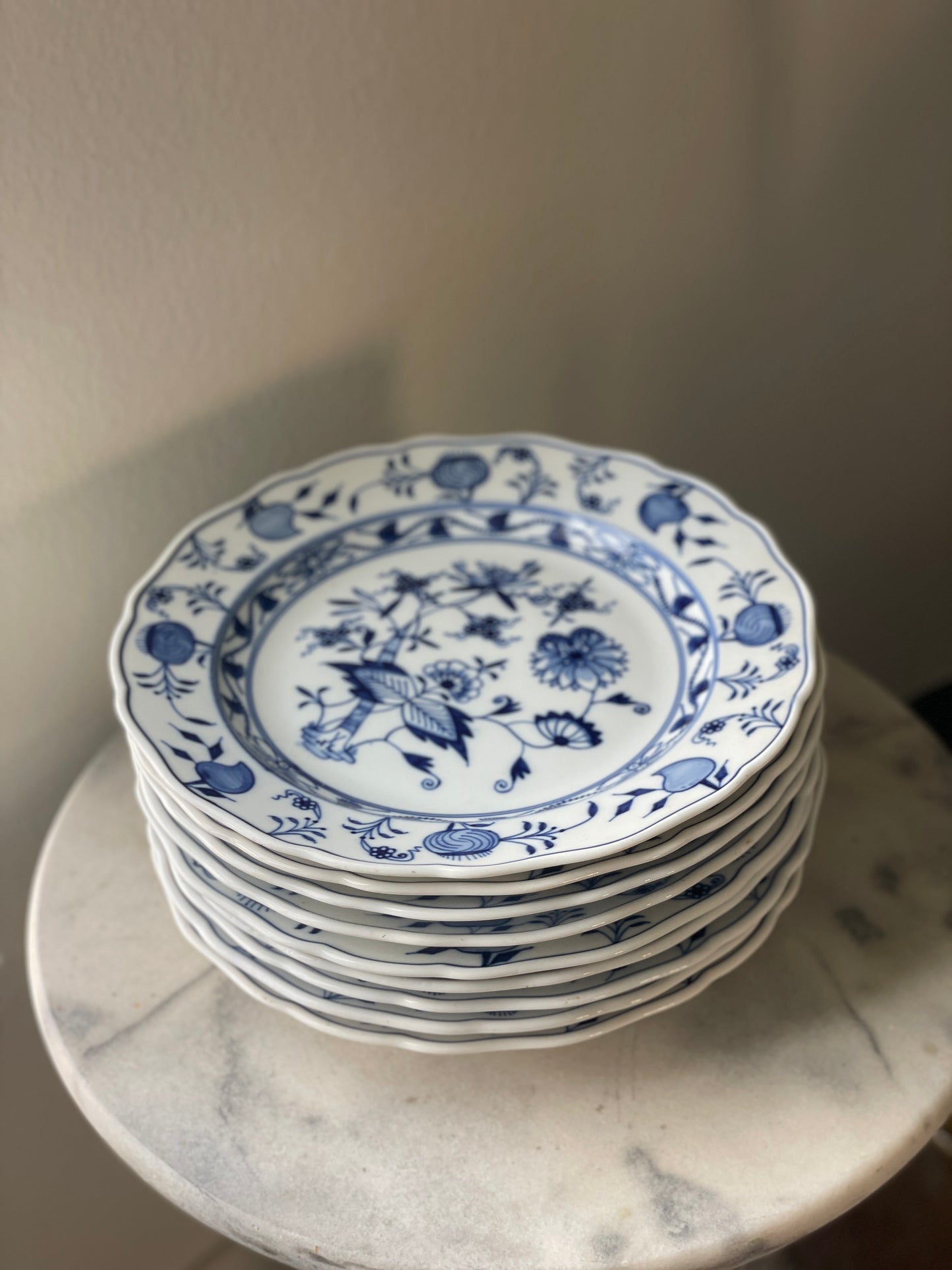 Antique Meissen Blue Onion Dinner Plates